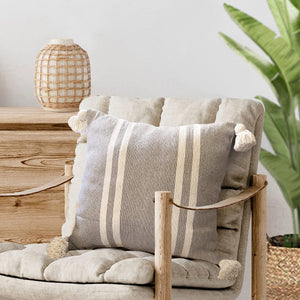 20'' Pillowcase Square Handmade Pillow Cover Handwoven Cotton Throw Bohemian Eclectic Design Moroccan boho design